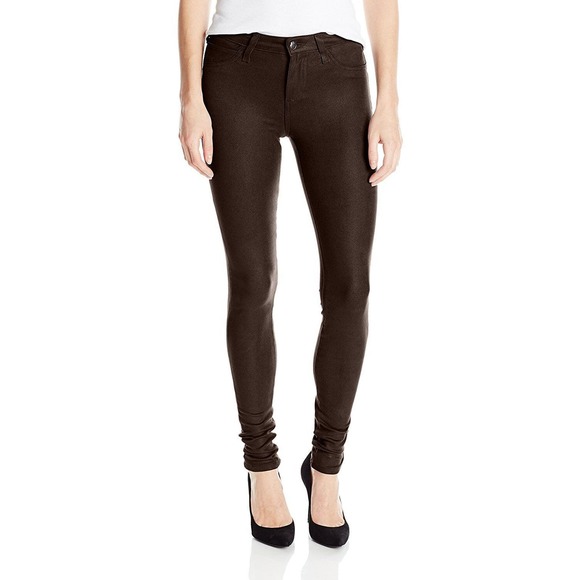 Joe's Jeans The Icon Skinny Faux Leather Mid Rise Pants Cedar/Brown Nwt $198 - Picture 1 of 3